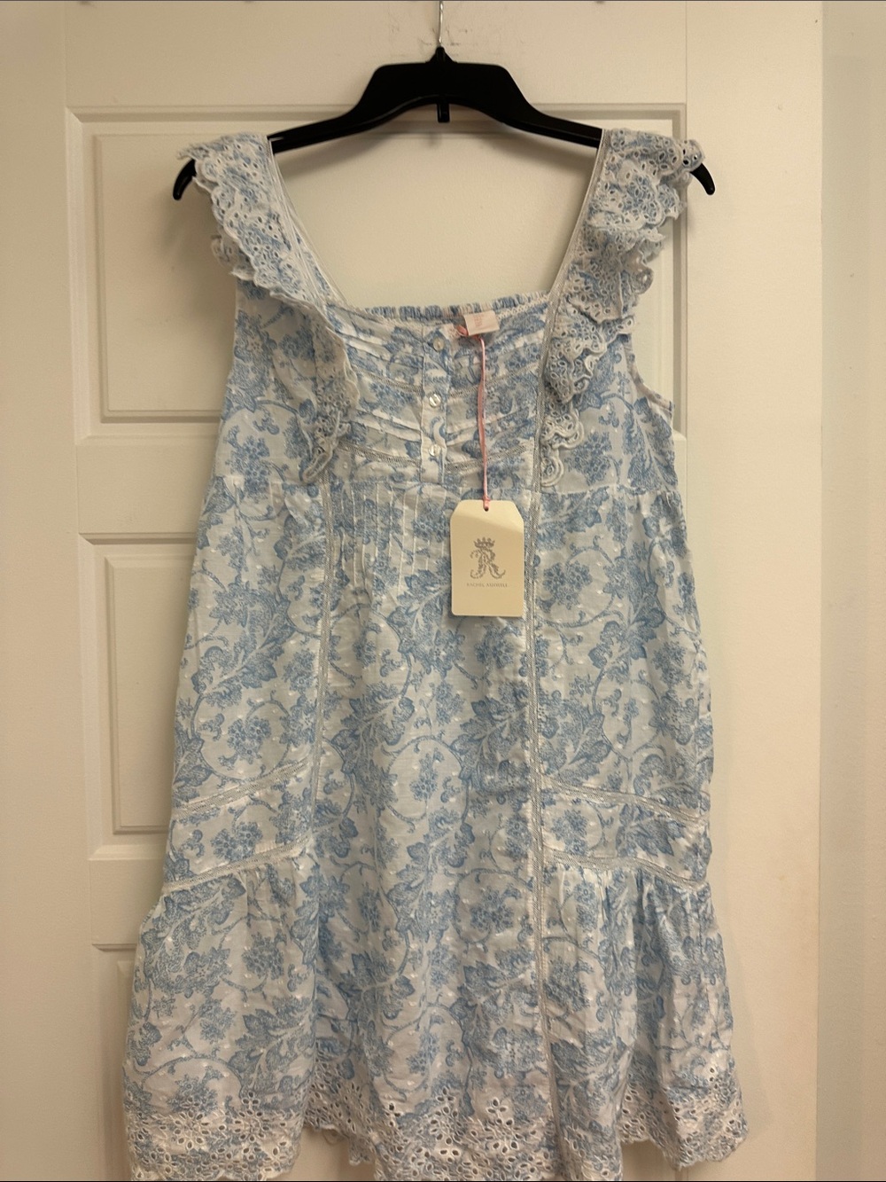 Light Blue Floral Eyelet Sundress